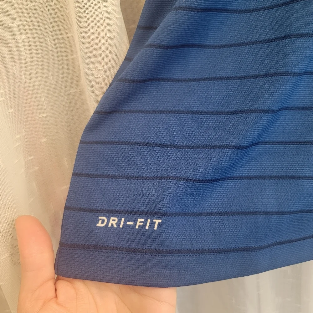 Nike Colts Dri Fit Striped Polo Blue On Field Size Medium NWT